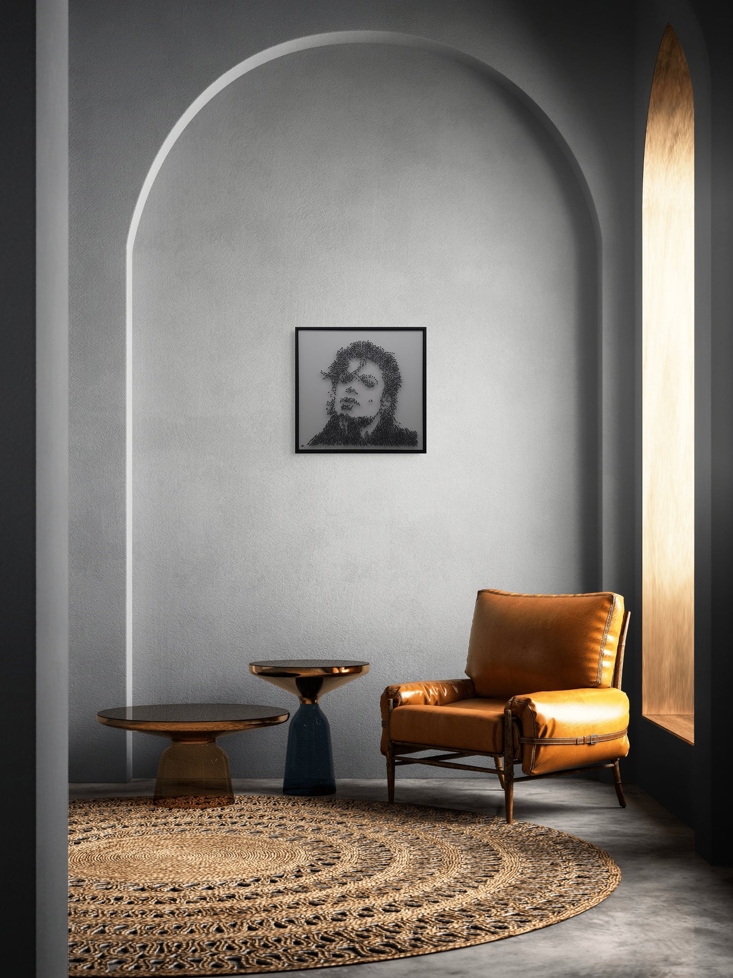 Michael Jackson in Black Steel