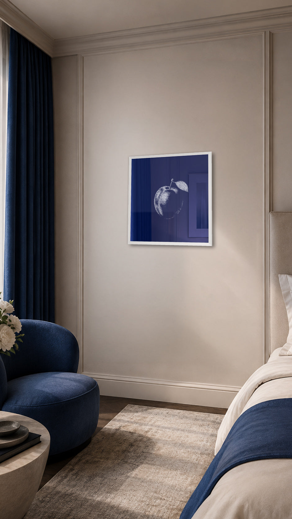 A Plum Held in Blue - slaapkamer