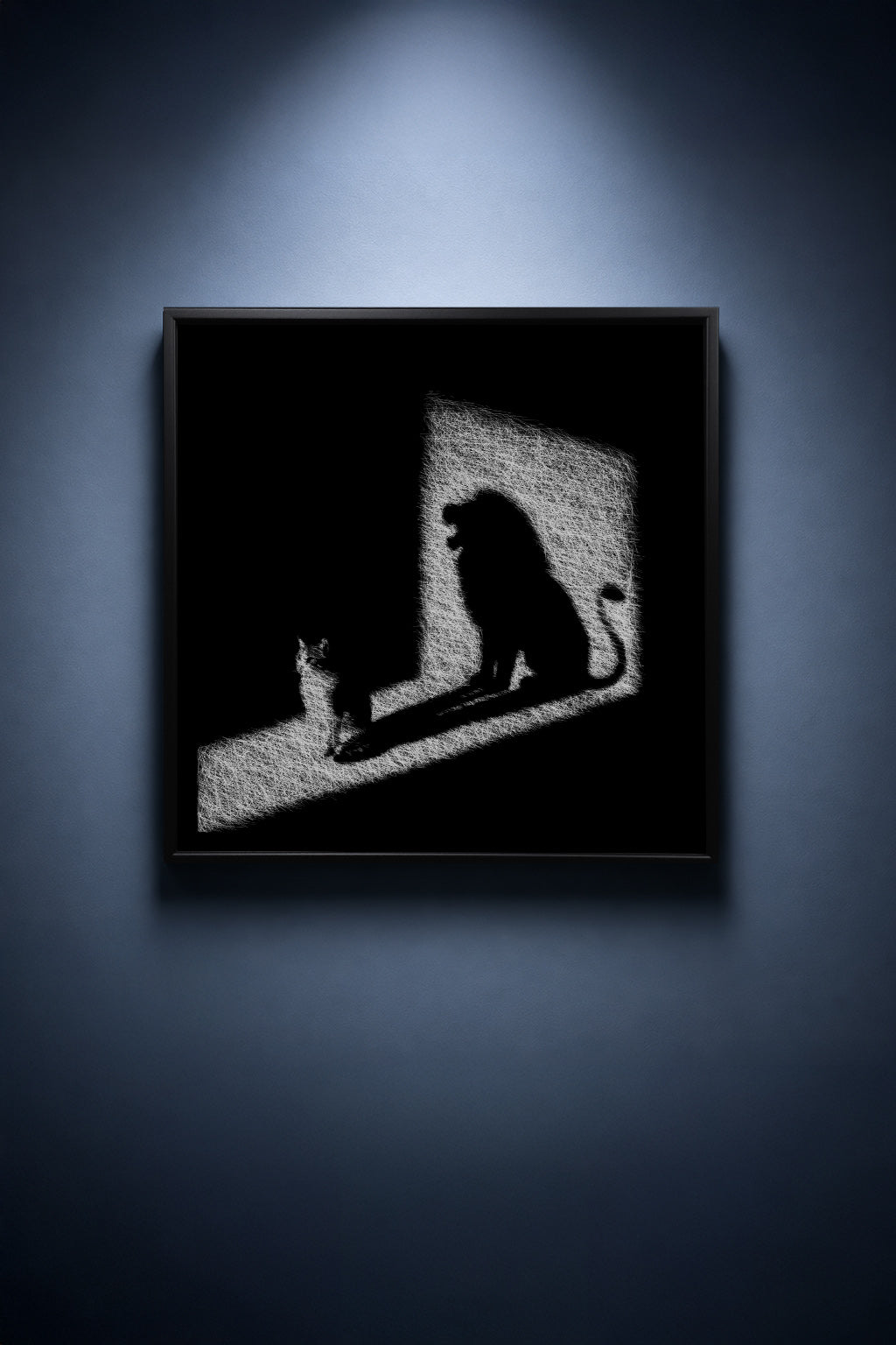 A Small Cat's Towering Shadow - thumbnail