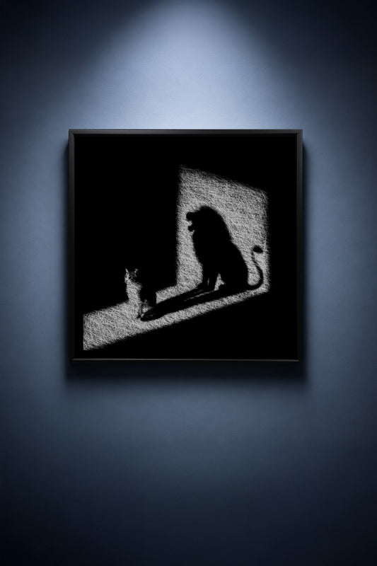 A Small Cat's Towering Shadow - thumbnail