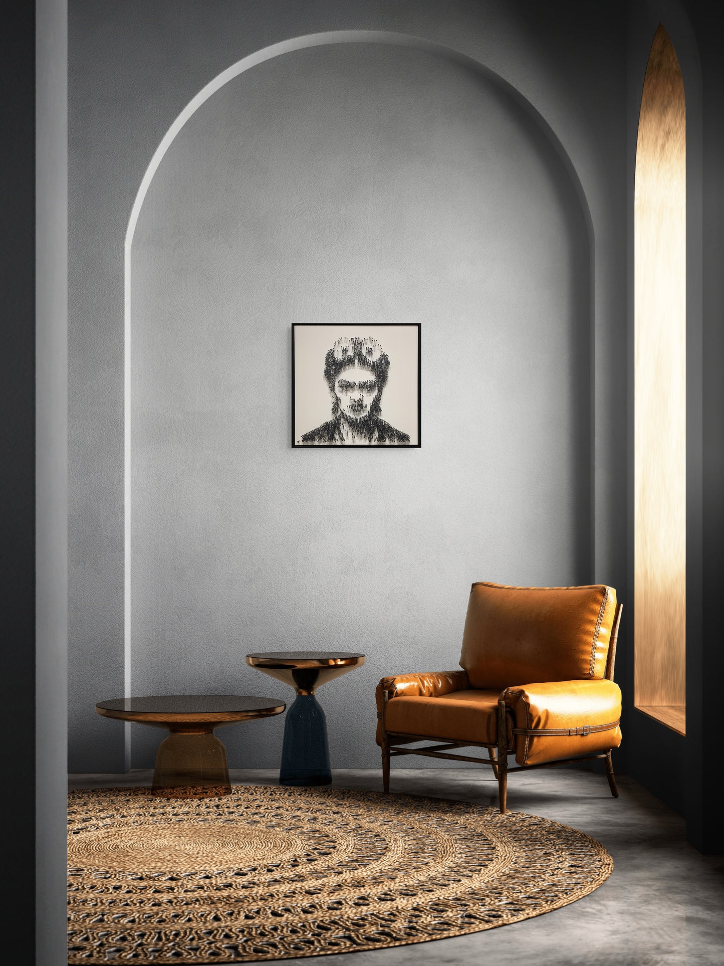 Frida Kahlo in Black Steel